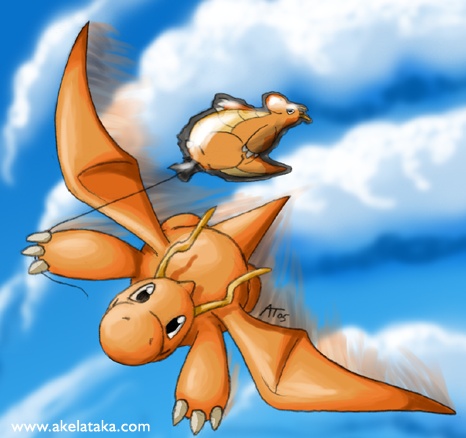 Dragonite With a Balloon
